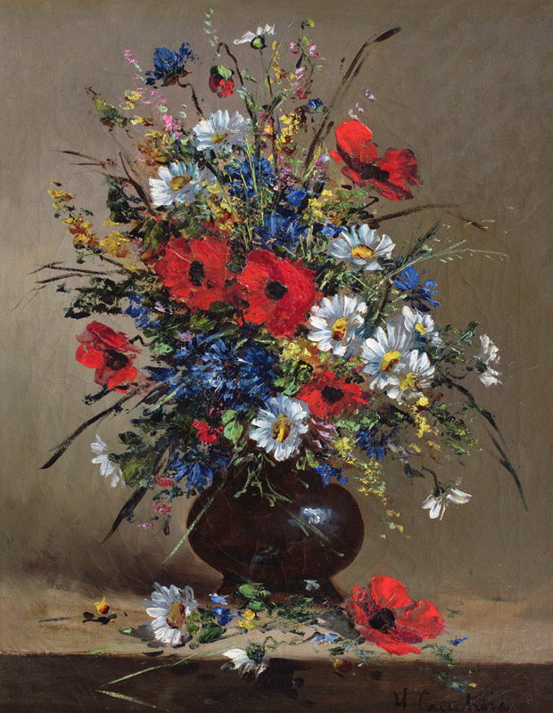 Poppies and Daisies from Eugene Henri Cauchois