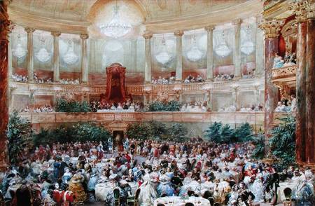Dinner in the Salle des Spectacles at Versailles from Eugène Louis Lami