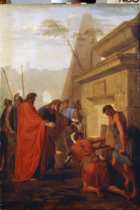 Darius the Great opening the tomb of Nitocris from Eustache Le Sueur