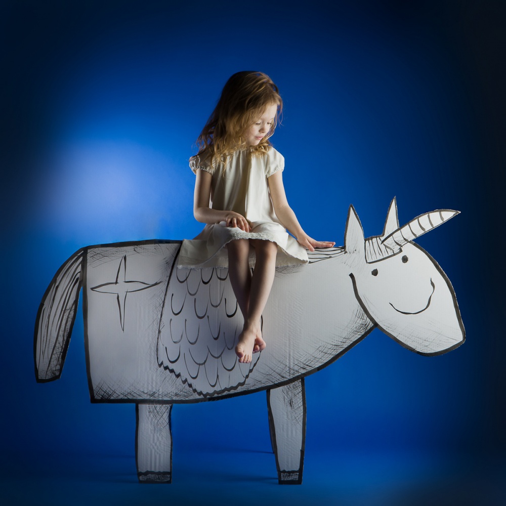 Girl and her unicorn from Eva Miliuniene