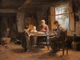 A Dutch Interior - Grace Before the Meal