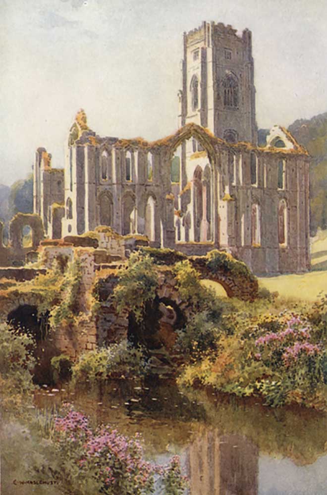 Fountains Abbey from E.W. Haslehust