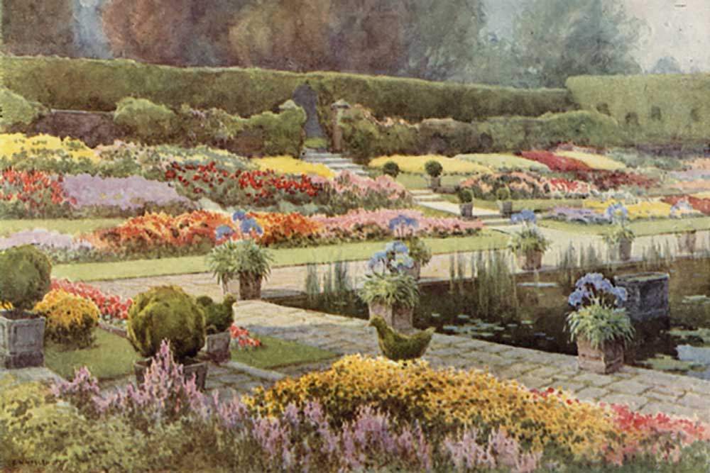 The Sunk Garden, Kensington Palace from E.W. Haslehust