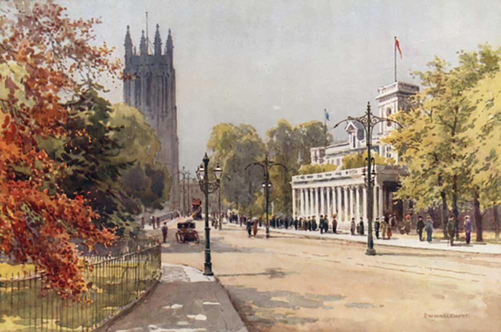 The Parade and Pump Room, Leamington from E.W. Haslehust