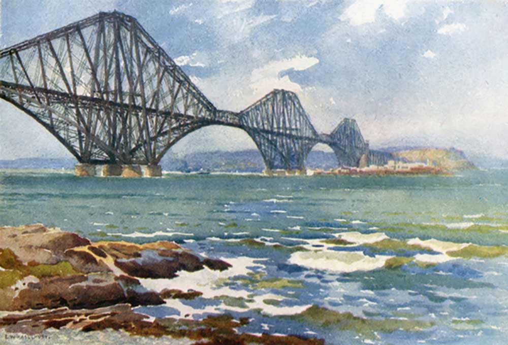 Forth Bridge and Coast of Fife from E.W. Haslehust