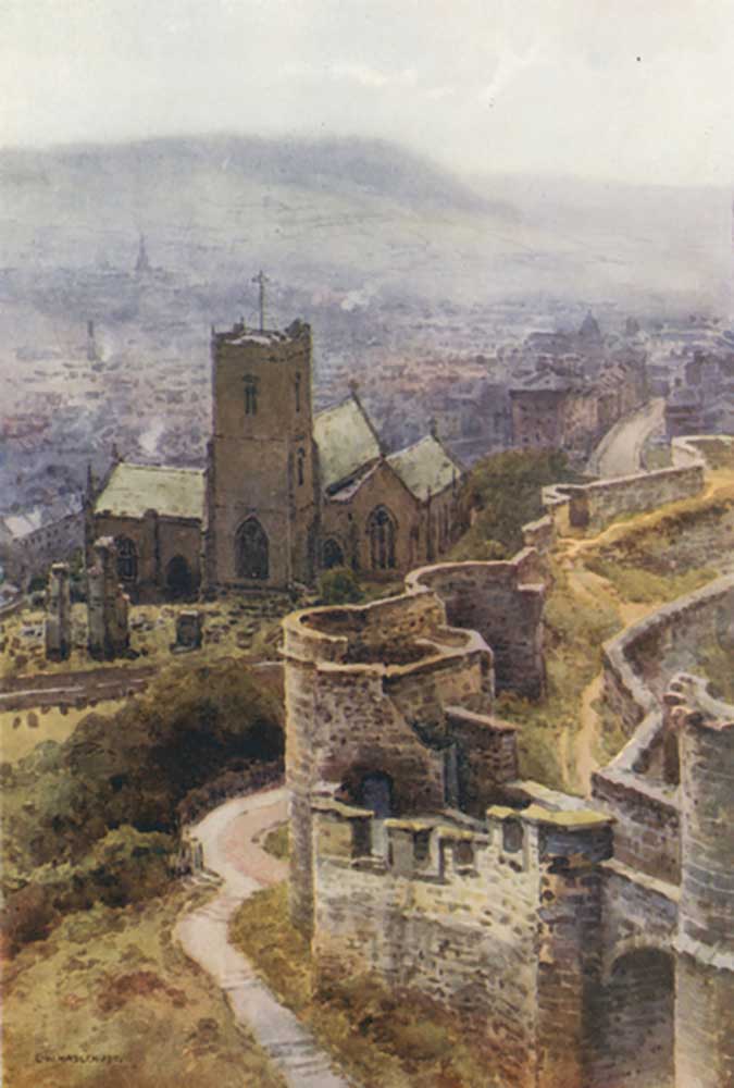 St. Marys Church from the Castle Walls from E.W. Haslehust