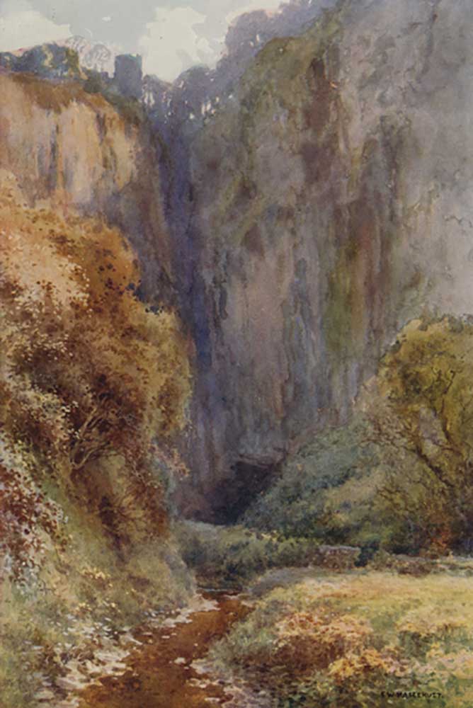 Peak Cavern Gorge, Castleton from E.W. Haslehust