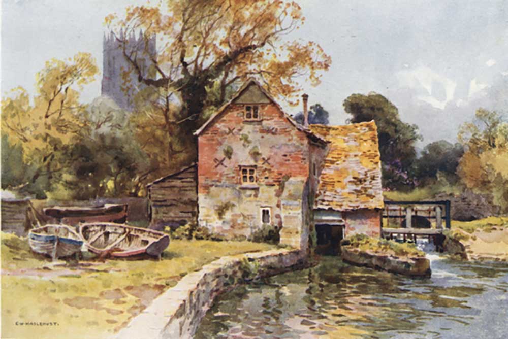 Place Mill, Christchurch from E.W. Haslehust