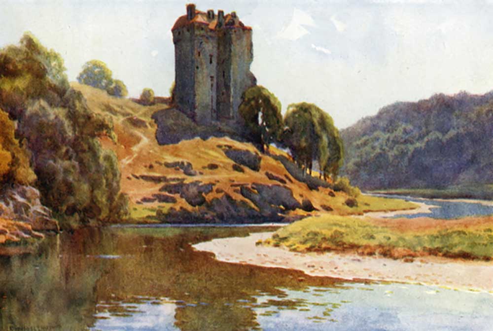 Neidpath Castle from E.W. Haslehust