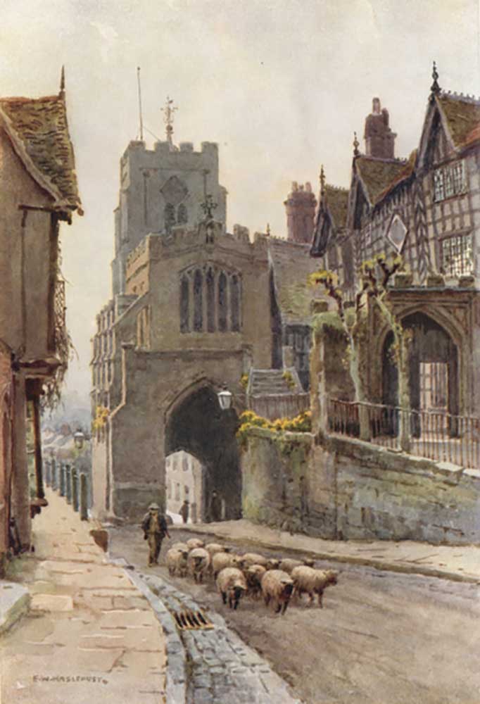West Gate, Warwick from E.W. Haslehust