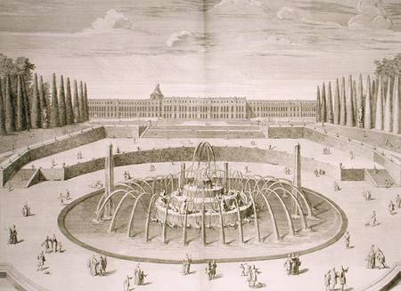 Fountain of Latone at Versailles, 1714, from 'Les Plans, Profils et Elevations des Villes et Chateau from F. Delamonce