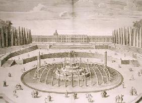 Fountain of Latone at Versailles, 1714, from 'Les Plans, Profils et Elevations des Villes et Chateau