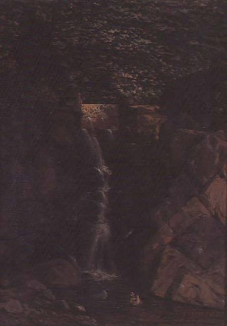 Waterfall in a Woodland Landscape from F. Famin