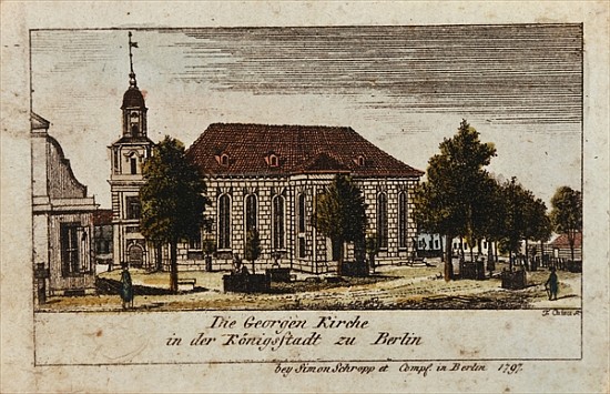 The Church of St. George in Konigsstadt, Berlin from F.A. Calau