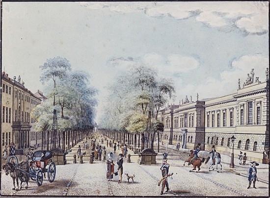 The Linden with the Academy, Berlin from F.A. Calau