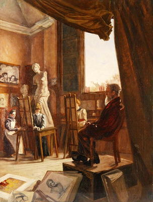 The Art Class (oil on canvas) from F.A. Howard