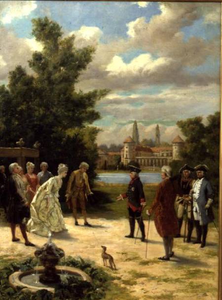 Frederick the Great (1712-86) at Rheinsburg Castle from Fedor Poppe