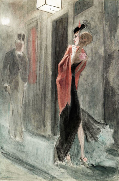 Street corner, four in the morning (Parodie humaine) from Felicien Rops
