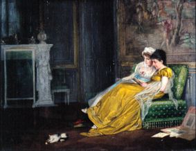 Young ladies at the reading in the drawing-room from Felix Freiherr von Ende
