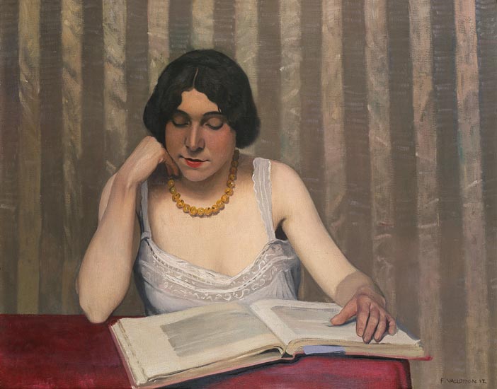 Reader with a yellow chain from Felix Vallotton