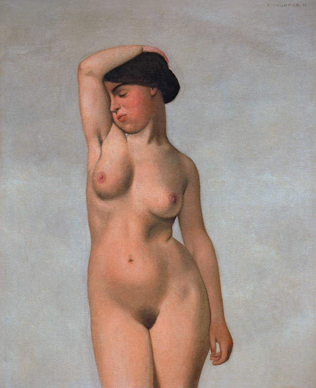 F.Vallotton/ Female nude with raised arm from Felix Vallotton