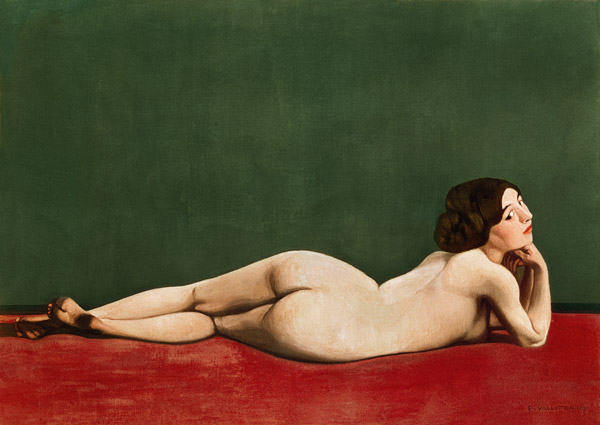 Nude Stretched out on a Piece of Cloth from Felix Vallotton