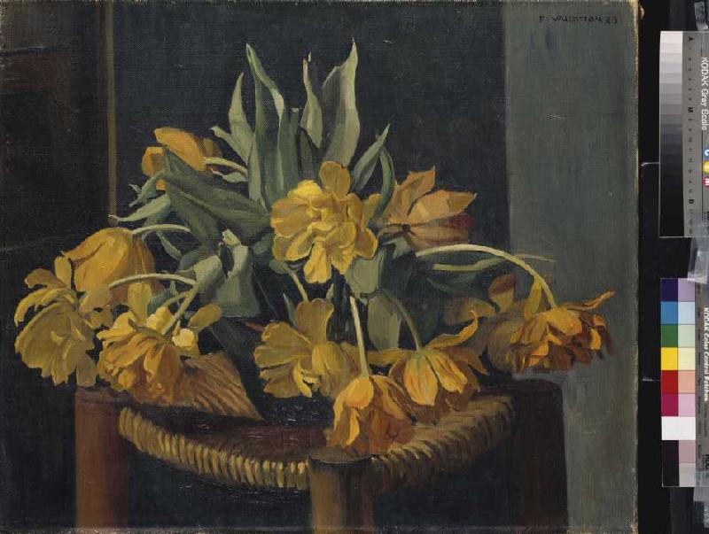 Gelbe Tulpen auf einem Korbstuhl from Felix Vallotton