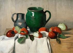 Still life with apples