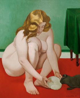 F.Vallotton / Woman with Cat / 1919