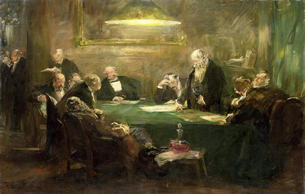 The Meeting of the Board of Directors, 1900 (oil on canvas) from Ferdinand Brutt