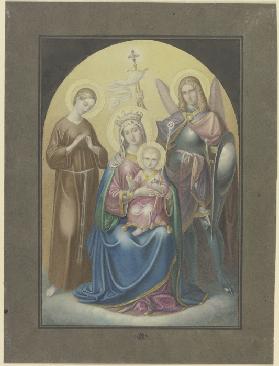 Madonna mit dem Heiligen Michael und der Heiligen Euphrosina