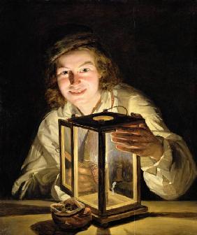 The Young Stableboy with a Stable Lamp