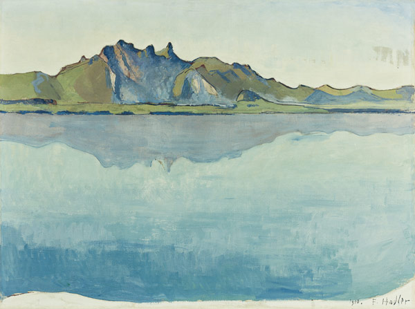 Thuner sea with stick horn chain from Ferdinand Hodler