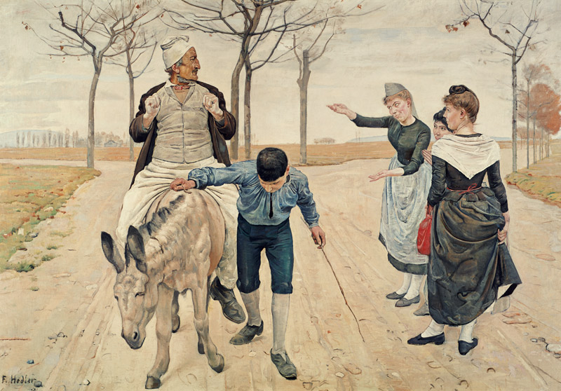 The Miller, his son and donkey from Ferdinand Hodler