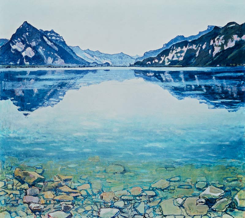 Thun Lake from Leissigen from Ferdinand Hodler