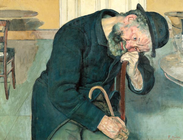 Soul (old man) disappointed from Ferdinand Hodler