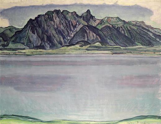 Thunersee with the Stockhorn Mountains, 1910 (oil on canvas) from Ferdinand Hodler