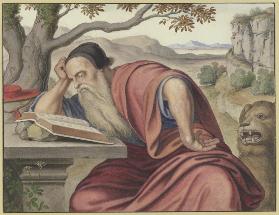 Der Heilige Hieronymus in einer Landschaft, lesend from Ferdinand Olivier