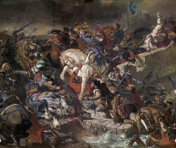 The battle of Taillebourg on July 21st, 1242. from Ferdinand Victor Eugène Delacroix