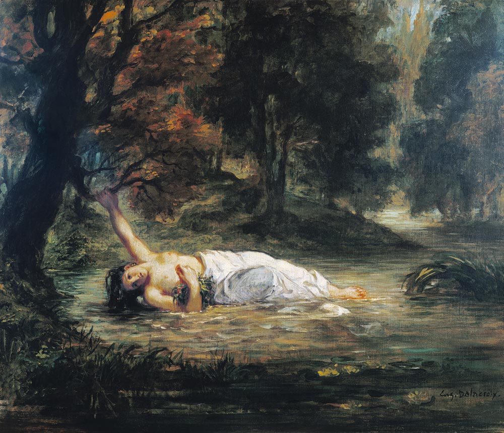 The death of the Ophelia from Ferdinand Victor Eugène Delacroix