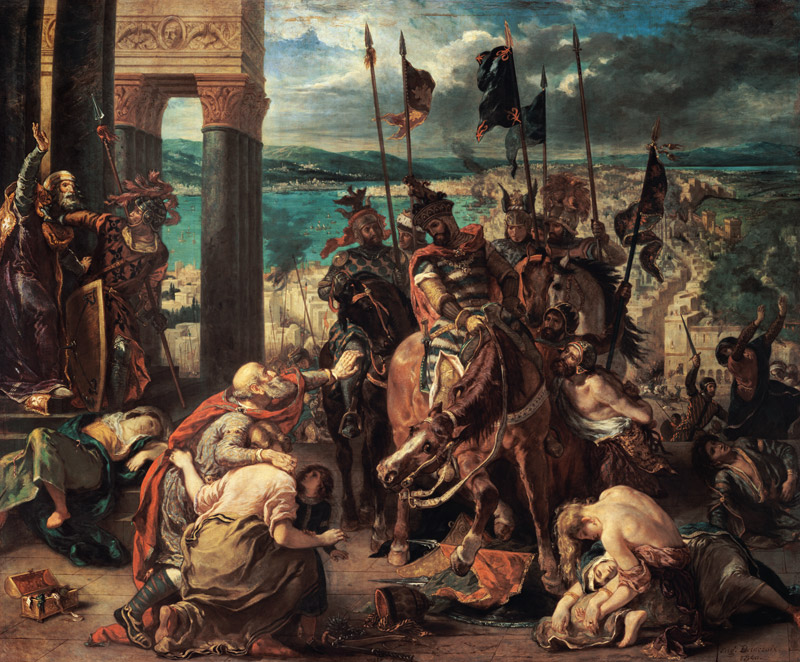 Move of the crusaders in Konstantinopel on April 12th, 1204. from Ferdinand Victor Eugène Delacroix