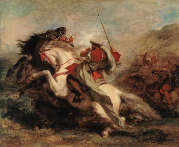 Kollision maurischer Reiter from Ferdinand Victor Eugène Delacroix