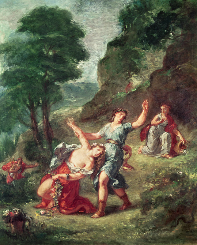 Orpheus and Eurydice, Spring from a series of the Four Seasons from Ferdinand Victor Eugène Delacroix