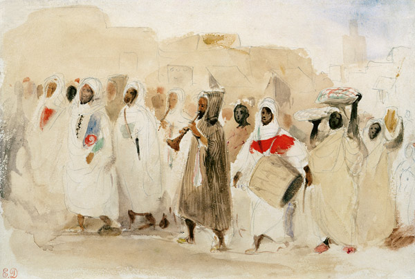 Procession of Musicians in Tangier from Ferdinand Victor Eugène Delacroix