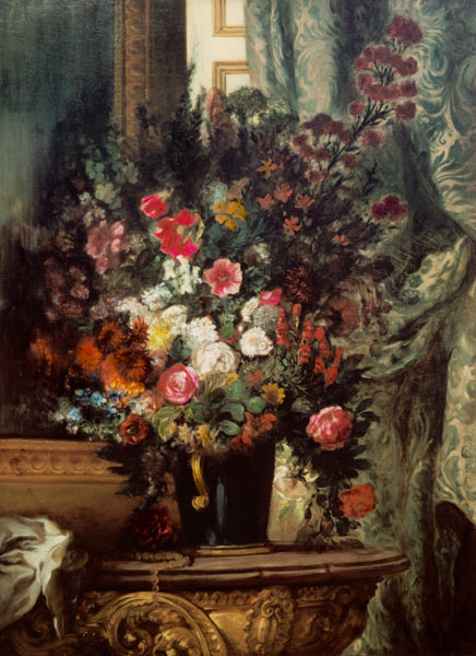 Vase with flowers on a console from Ferdinand Victor Eugène Delacroix