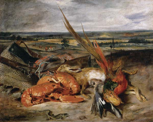 Still life with lobster from Ferdinand Victor Eugène Delacroix