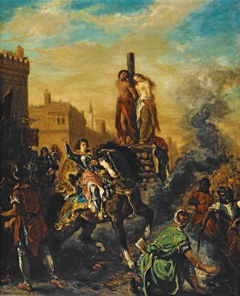 Olinda and Sophronia on the Pyre from Ferdinand Victor Eugène Delacroix