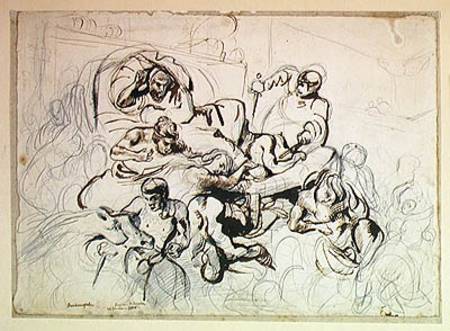 Study for the Death of Sardanapalus from Ferdinand Victor Eugène Delacroix