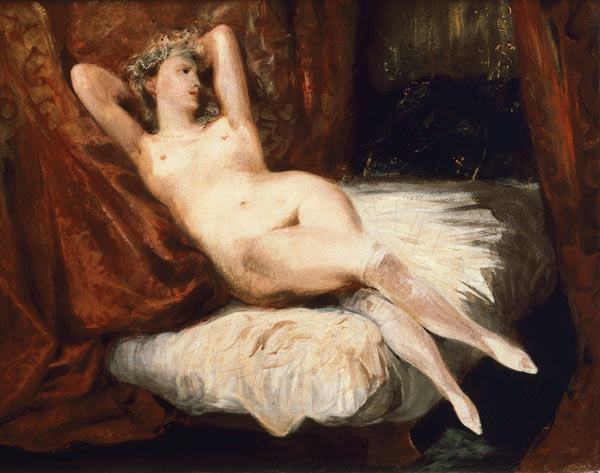 Woman with White Stockings from Ferdinand Victor Eugène Delacroix