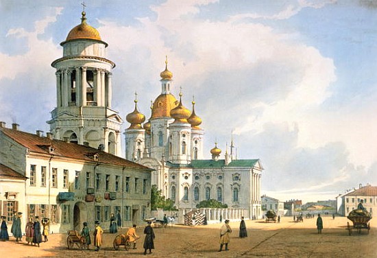 The Virgin of Vladimir Church in St. Petersburg, c.1840 from Ferdinand Victor Perrot